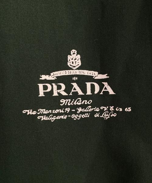 PRADA（プラダ）PRADA (プラダ) 半袖ジップシャツ グリーン サイズ:Mの古着・服飾アイテム