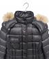 中古・古着 MONCLER (モンクレール) HERMIFUR/ダウンコート ブラック サイズ:2：160000円