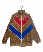 GUCCIグッチ）の古着「GGテクニカルジャージージャケット」｜ブラウン