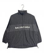BALENCIAGAバレンシアガ）の古着「ロゴポプリンジャケット」｜ブラック