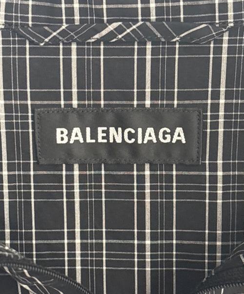 BALENCIAGA（バレンシアガ）BALENCIAGA (バレンシアガ) ロゴポプリンジャケット ブラック サイズ:46の古着・服飾アイテム