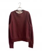 Maison Margielaメゾンマルジェラ）の古着「エルボーパッチスウェット」｜ワインレッド