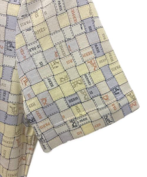 HERMES（エルメス）HERMES (エルメス) ボルデュックチェックTシャツ イエロー サイズ:34の古着・服飾アイテム