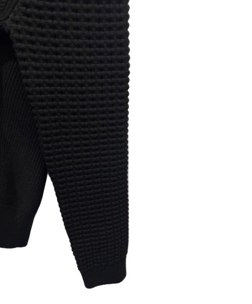 LOUIS VUITTON（ルイ ヴィトン）LOUIS VUITTON (ルイ ヴィトン) ミックスステッチ クルーネック バックエンブロイダリーニット セーター ブラック サイズ:Lの古着・服飾アイテム