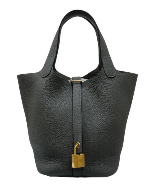 HERMES（エルメス）HERMES (エルメス) ピコタンロックPM/トリヨンクレマンス/グリメイヤー/U刻印:2022年製/ゴールド金具 グリメイヤー サイズ:PMの古着・服飾アイテム