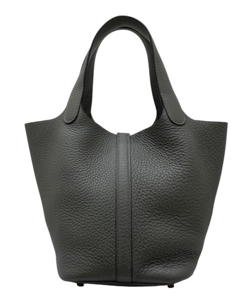 HERMES（エルメス）HERMES (エルメス) ピコタンロックPM/トリヨンクレマンス/グリメイヤー/U刻印:2022年製/ゴールド金具 グリメイヤー サイズ:PMの古着・服飾アイテム