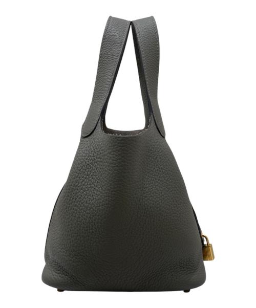 HERMES（エルメス）HERMES (エルメス) ピコタンロックPM/トリヨンクレマンス/グリメイヤー/U刻印:2022年製/ゴールド金具 グリメイヤー サイズ:PMの古着・服飾アイテム