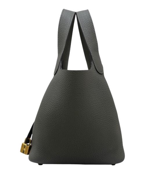 HERMES（エルメス）HERMES (エルメス) ピコタンロックPM/トリヨンクレマンス/グリメイヤー/U刻印:2022年製/ゴールド金具 グリメイヤー サイズ:PMの古着・服飾アイテム