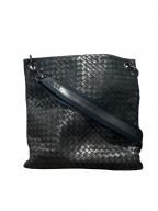 BOTTEGA VENETAボッテガベネタ）の古着「イントレチャートショルダーバッグ」｜ブラック