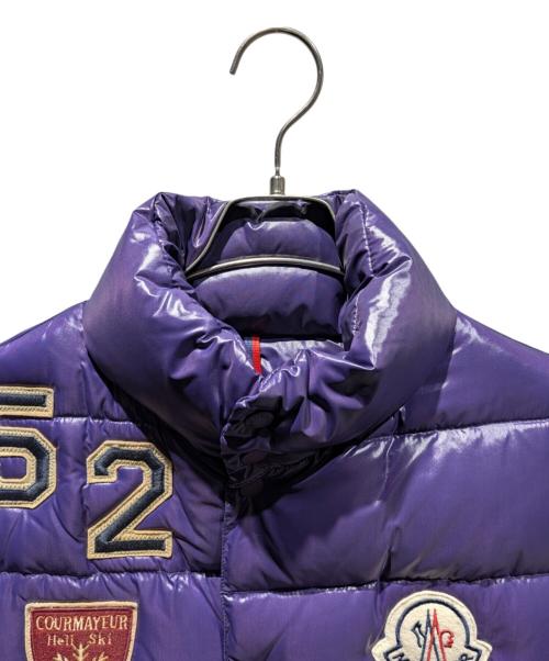 MONCLER（モンクレール）MONCLER (モンクレール) チベットスペシャルワッペン ダウンベスト/ダウン/ベスト/パッチ/ワッペン/ダメージ加工 パープル サイズ:3の古着・服飾アイテム