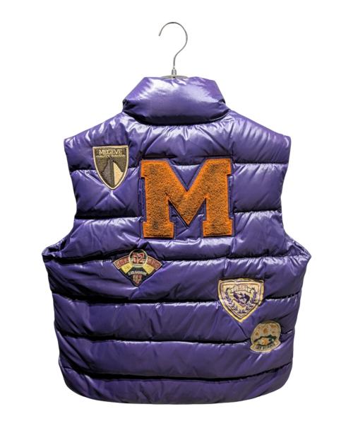 MONCLER（モンクレール）MONCLER (モンクレール) チベットスペシャルワッペン ダウンベスト/ダウン/ベスト/パッチ/ワッペン/ダメージ加工 パープル サイズ:3の古着・服飾アイテム