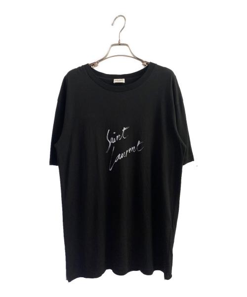 Saint Laurent Paris（サンローランパリ）Saint Laurent Paris (サンローランパリ) ロゴTシャツ ブラック サイズ:XSの古着・服飾アイテム