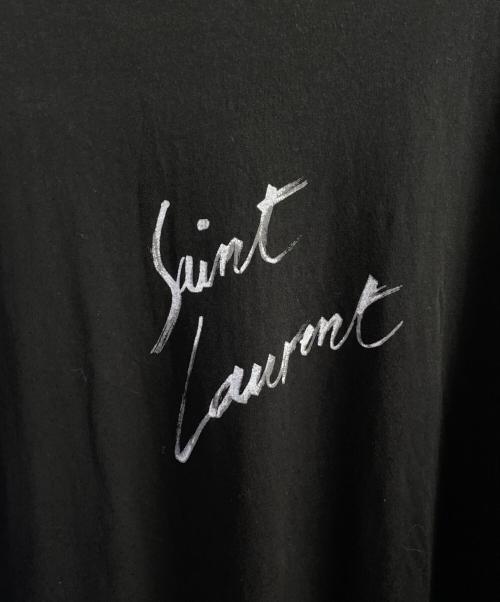 Saint Laurent Paris（サンローランパリ）Saint Laurent Paris (サンローランパリ) ロゴTシャツ ブラック サイズ:XSの古着・服飾アイテム