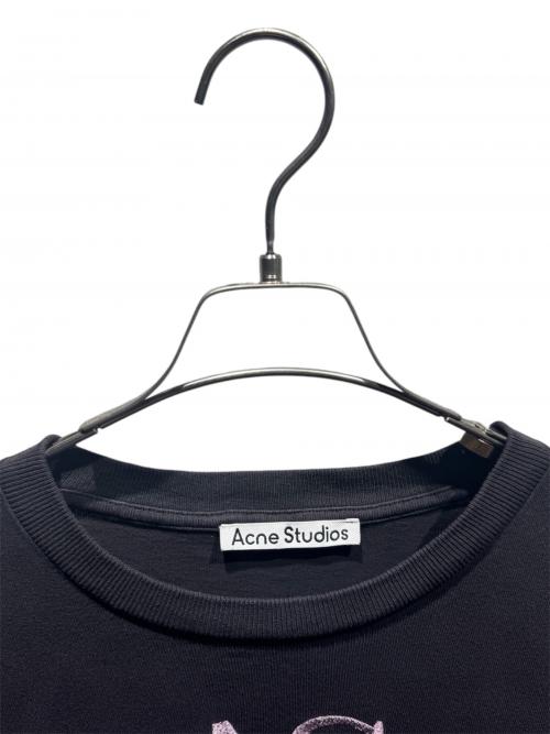 Acne studios（アクネ ストゥディオズ）Acne studios (アクネ ストゥディオズ) ACNE STUDIOS/ロゴ刺繍Tシャツ/ ネイビー サイズ:Lの古着・服飾アイテム
