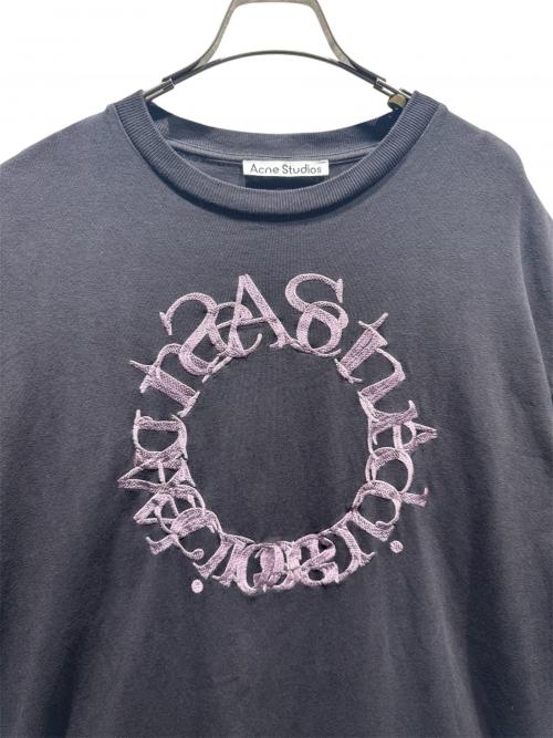 Acne studios（アクネ ストゥディオズ）Acne studios (アクネ ストゥディオズ) ACNE STUDIOS/ロゴ刺繍Tシャツ/ ネイビー サイズ:Lの古着・服飾アイテム