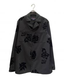 LOUIS VUITTON（ルイ ヴィトン）の古着「LVフラワーフロックパジャマシャツ」｜ブラック