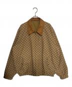 GUCCIグッチ）の古着「DOUBLE SIDED RETRO GG PRINTING JACKET」｜ベージュ