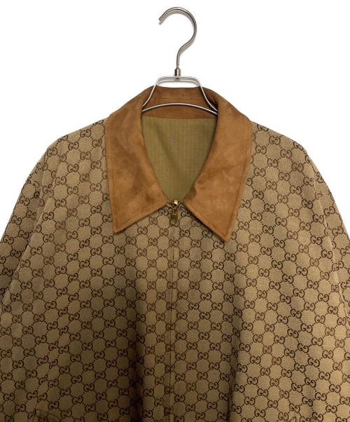 GUCCI（グッチ）GUCCI (グッチ) DOUBLE SIDED RETRO GG PRINTING JACKET ベージュ サイズ:54の古着・服飾アイテム