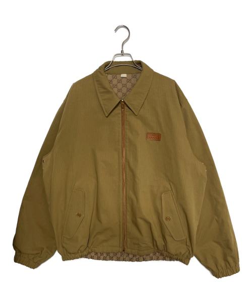 GUCCI（グッチ）GUCCI (グッチ) DOUBLE SIDED RETRO GG PRINTING JACKET ベージュ サイズ:54の古着・服飾アイテム