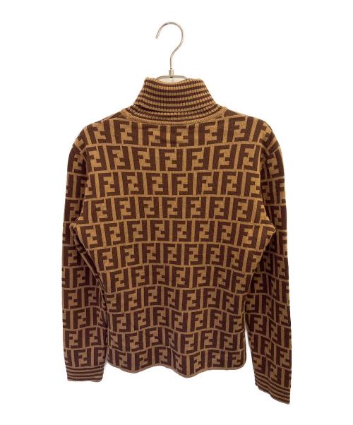 FENDI（フェンディ）FENDI (フェンディ) ズッカタートルネックニット ブラウン サイズ:50の古着・服飾アイテム