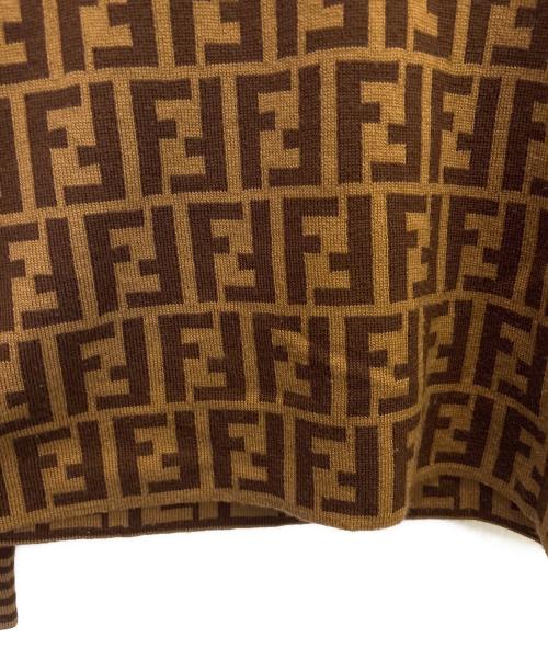 FENDI（フェンディ）FENDI (フェンディ) ズッカタートルネックニット ブラウン サイズ:50の古着・服飾アイテム