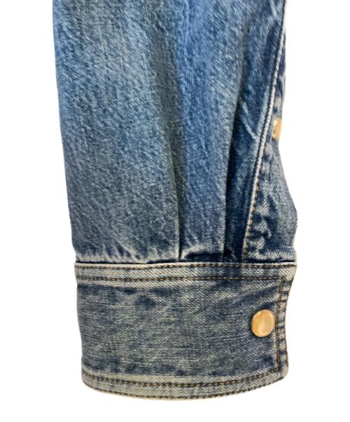 BOTTEGA VENETA（ボッテガベネタ）BOTTEGA VENETA (ボッテガベネタ) ノーカラーデニムシャツ サイズ:44の古着・服飾アイテム