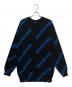 BALENCIAGA（バレンシアガ）の古着「オールオーバー ロゴ クルーネック ニット」｜ブラック