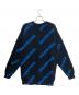 BALENCIAGA (バレンシアガ) オールオーバー ロゴ クルーネック ニット ブラック サイズ:XS：60000円