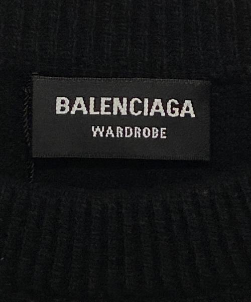 BALENCIAGA（バレンシアガ）BALENCIAGA (バレンシアガ) All Over Logo Crewneck Knit Sweater ブラック サイズ:XSの古着・服飾アイテム