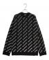 BALENCIAGA（バレンシアガ）の古着「All Over Logo Crewneck Knit Sweater」｜ブラック