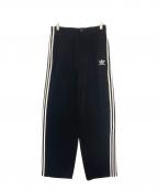 BALENCIAGA×adidasバレンシアガ×アディダス）の古着「Side-striped wide-leg slacks/long pants」｜ブラック