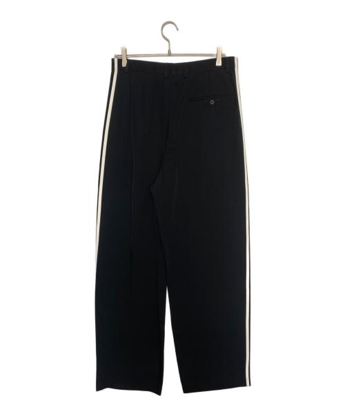 BALENCIAGA（バレンシアガ）BALENCIAGA (バレンシアガ) adidas (アディダス) Side-striped wide-leg slacks/long pants ブラック サイズ:46の古着・服飾アイテム