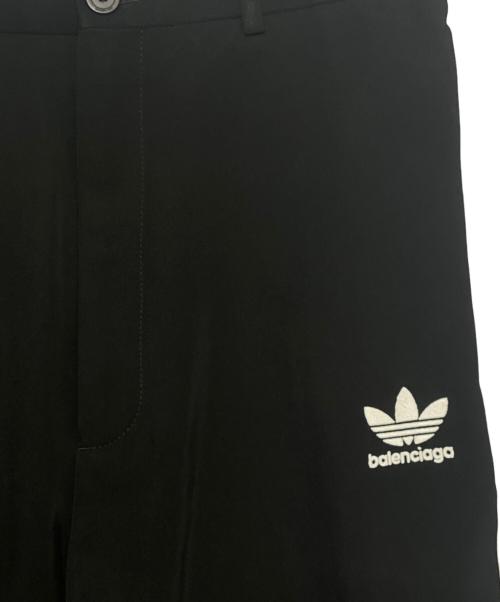 BALENCIAGA（バレンシアガ）BALENCIAGA (バレンシアガ) adidas (アディダス) Side-striped wide-leg slacks/long pants ブラック サイズ:46の古着・服飾アイテム