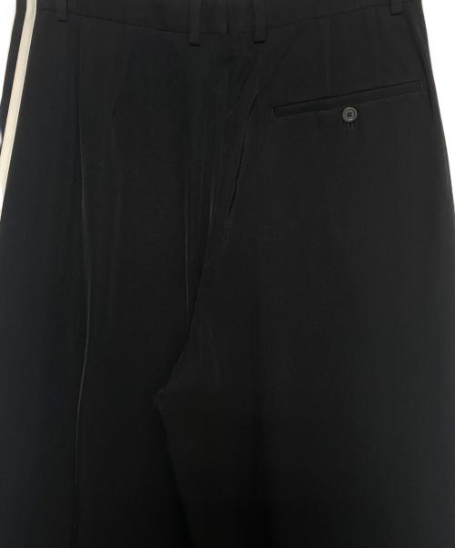 BALENCIAGA（バレンシアガ）BALENCIAGA (バレンシアガ) adidas (アディダス) Side-striped wide-leg slacks/long pants ブラック サイズ:46の古着・服飾アイテム