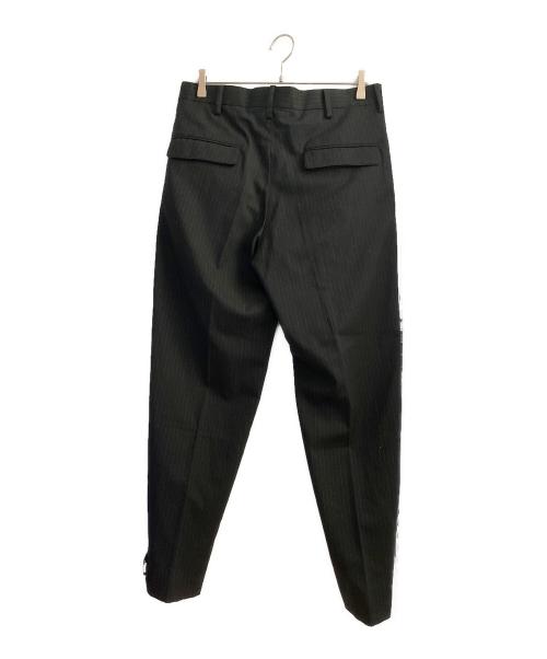 Yohji Yamamoto pour homme（ヨウジヤマモト プールオム）Yohji Yamamoto pour homme (ヨウジヤマモト プールオム) リペアストライプパンツ ネイビー サイズ:3の古着・服飾アイテム