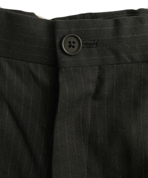 Yohji Yamamoto pour homme（ヨウジヤマモト プールオム）Yohji Yamamoto pour homme (ヨウジヤマモト プールオム) リペアストライプパンツ ネイビー サイズ:3の古着・服飾アイテム