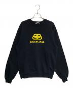 BALENCIAGAバレンシアガ）の古着「BB Logo Crew Neck Pullover Sweatshirt」｜ブラック