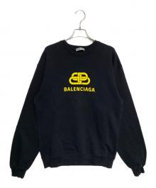 BALENCIAGA（バレンシアガ）の古着「BB Logo Crew Neck Pullover Sweatshirt」｜ブラック