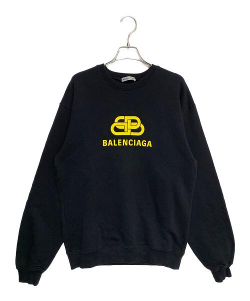 BALENCIAGA（バレンシアガ）BALENCIAGA (バレンシアガ) BB Logo Crew Neck Pullover Sweatshirt ブラック サイズ:XSの古着・服飾アイテム