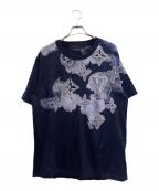 LOUIS VUITTONルイ ヴィトン）の古着「Monogram Watercolor Knit Sweater モノグラムウォーターカラーニット/RM211V ZLW HLN01W/21SS」｜ネイビー