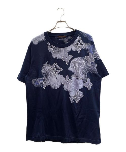 LOUIS VUITTON（ルイ ヴィトン）LOUIS VUITTON (ルイ ヴィトン) Monogram Watercolor Knit Sweater モノグラムウォーターカラーニット/RM211V ZLW HLN01W/21SS ネイビー サイズ:XLの古着・服飾アイテム