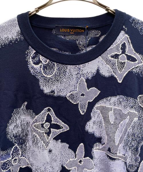 LOUIS VUITTON（ルイ ヴィトン）LOUIS VUITTON (ルイ ヴィトン) Monogram Watercolor Knit Sweater モノグラムウォーターカラーニット/RM211V ZLW HLN01W/21SS ネイビー サイズ:XLの古着・服飾アイテム