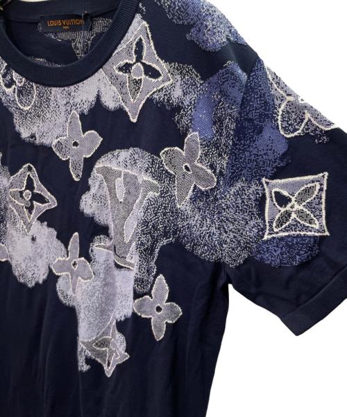 LOUIS VUITTON（ルイ ヴィトン）LOUIS VUITTON (ルイ ヴィトン) Monogram Watercolor Knit Sweater モノグラムウォーターカラーニット/RM211V ZLW HLN01W/21SS ネイビー サイズ:XLの古着・服飾アイテム