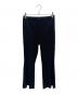 PLEATS PLEASE（プリーツプリーズ）の古着「FLUFFY BASICS PANTS/フレアプリーツパンツ」｜ネイビー