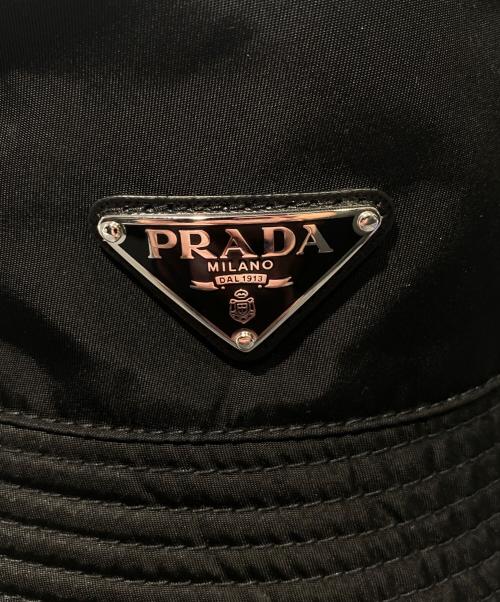 PRADA（プラダ）PRADA (プラダ) リナイロンプレートハット ブラック サイズ:Sの古着・服飾アイテム
