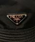 中古・古着 PRADA (プラダ) リナイロンプレートハット ブラック サイズ:S：50000円