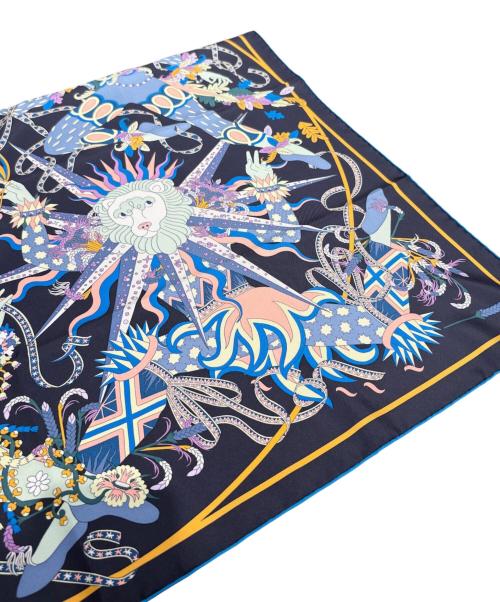 HERMES（エルメス）HERMES (エルメス) シルクスカーフ/カレ90/Le Sacre des Saisons/四季の祭典 ネイビー サイズ:90の古着・服飾アイテム