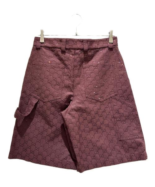 GUCCI（グッチ）GUCCI (グッチ) クリスタルGGハーフパンツ/855092 ZKU09 ブラウン サイズ:44の古着・服飾アイテム