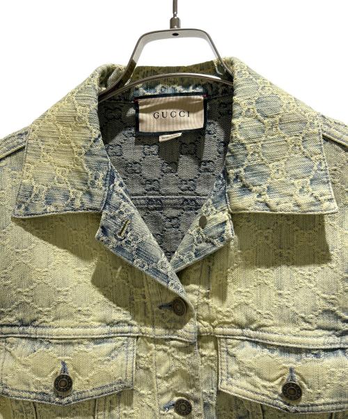 GUCCI（グッチ）GUCCI (グッチ) GG Jacquard Denim Jacket/GGジャガードデニムジャケット/678791 XDB0K スカイブルー サイズ:36の古着・服飾アイテム