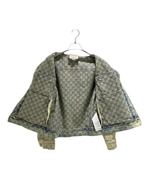 GUCCI（グッチ）GUCCI (グッチ) GG Jacquard Denim Jacket/GGジャガードデニムジャケット/678791 XDB0K スカイブルー サイズ:36の古着・服飾アイテム